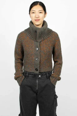 Chunky Cardigan Rust/Multi