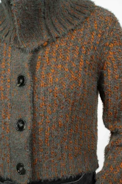 Chunky Cardigan Rust/Multi