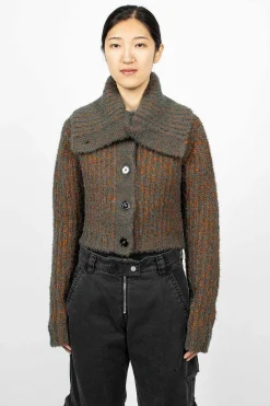 Chunky Cardigan Rust/Multi