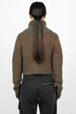 Chunky Cardigan Rust/Multi