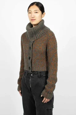 Chunky Cardigan Rust/Multi