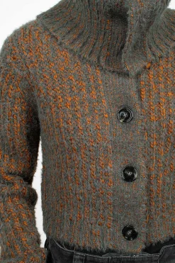 Chunky Cardigan Rust/Multi