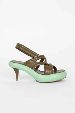 Chunky Sole Heel Green