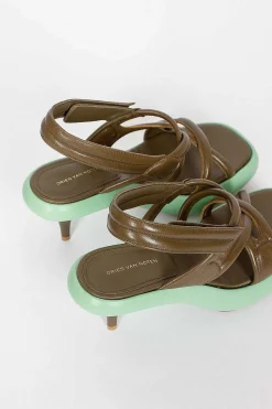 Chunky Sole Heel Green
