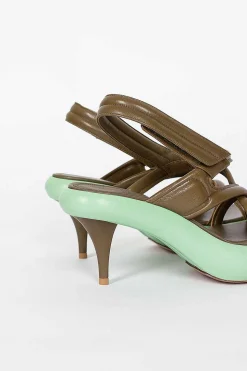 Chunky Sole Heel Green