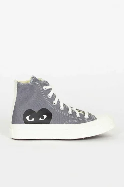 Comme Des Garcons Play X Chuck Taylors 1970's Hi Grey