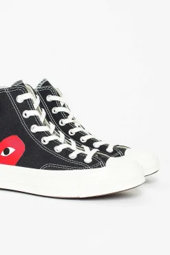 Comme Des Garcons Play X Chuck Taylors 1970's Hi Ox Black