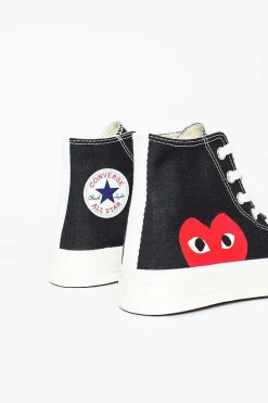 Comme Des Garcons Play X Chuck Taylors 1970's Hi Ox Black
