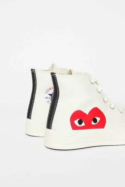 Comme Des Garcons Play X Chuck Taylor 1970S Hi Milk/White
