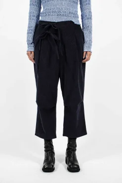 Cord Bow Trouser Navy