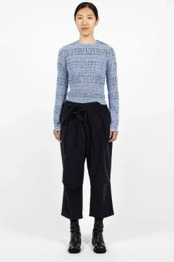 Cord Bow Trouser Navy