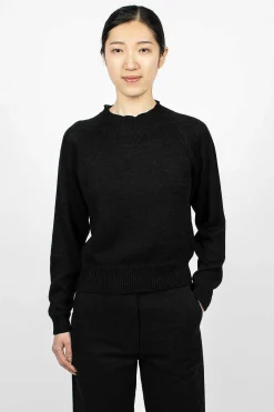 Crew Neck Black Linen/Cotton