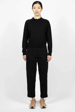 Crew Neck Black Linen/Cotton