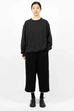 Crew Neck Pullover Heather Black