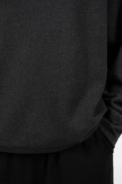 Crew Neck Pullover Heather Black