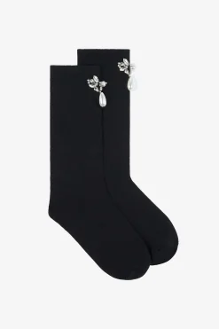 Crystal Cluster Embellished Socks