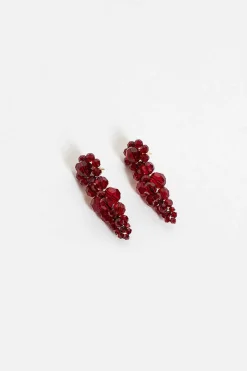 Crystal Earrings Red