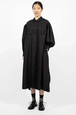 Cup Embroidered Shirt Dress