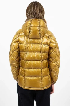 Diamond Stitch Down Hoodie Camel
