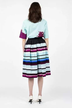 Digital Print Skirt Blue