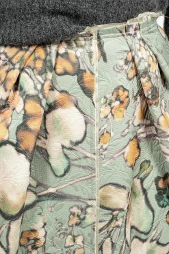 Distressed Floral Pencil Skirt