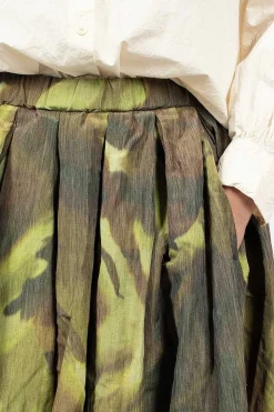 Double Riddeaux Skirt Ikat Khaki