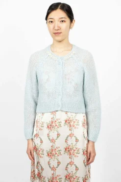 Embellished Cardigan Baby Blue