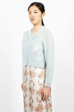 Embellished Cardigan Baby Blue