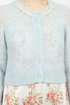Embellished Cardigan Baby Blue