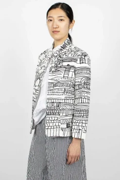 Equestrian Village Jacket Black/White