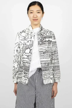Equestrian Village Jacket Black/White