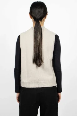 Felted Wool Waistcoat Putty