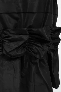 Fishtail Skirt Gathered Ribbon Black