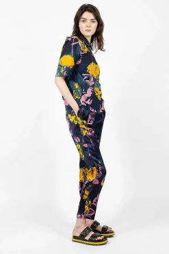 Floral Pants Navy