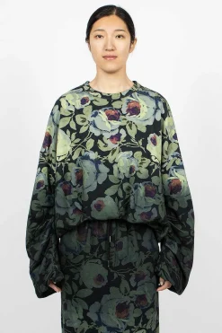 Floral Sweatshirt Dip Dye