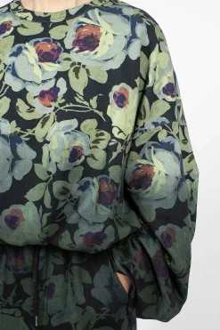 Floral Sweatshirt Dip Dye