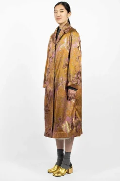 Floral Tapestry Coat Old Rose