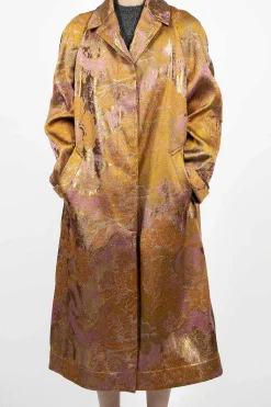 Floral Tapestry Coat Old Rose