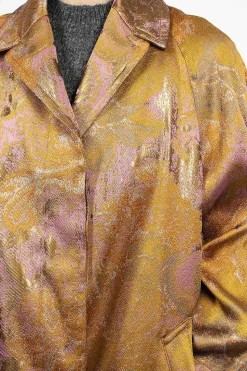 Floral Tapestry Coat Old Rose