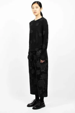 Floral Trouser Black