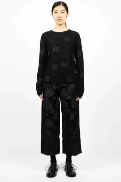 Floral Trouser Black
