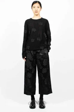 Floral Trouser Black