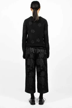 Floral Trouser Black