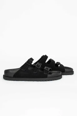 Florida Suede Sandal Black