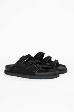 Florida Suede Sandal Black