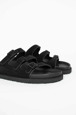 Florida Suede Sandal Black