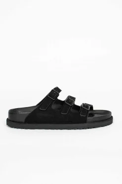 Florida Suede Sandal Black