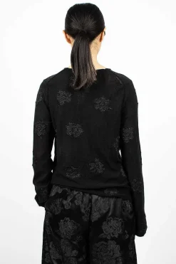 Flower Knit Black