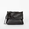 Folded Leather Bag Black