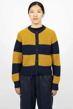 Foxtail Cardigan Navy/Yellow